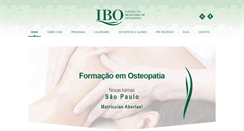 Desktop Screenshot of ibo-osteopatia.com.br